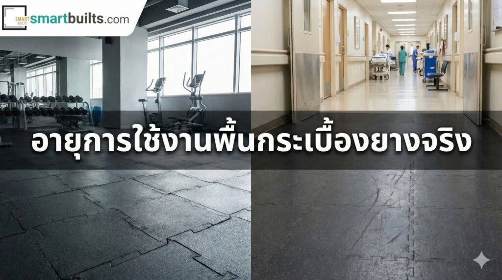 อายุการใช้งานพื้นกระเบื้องยางจริง