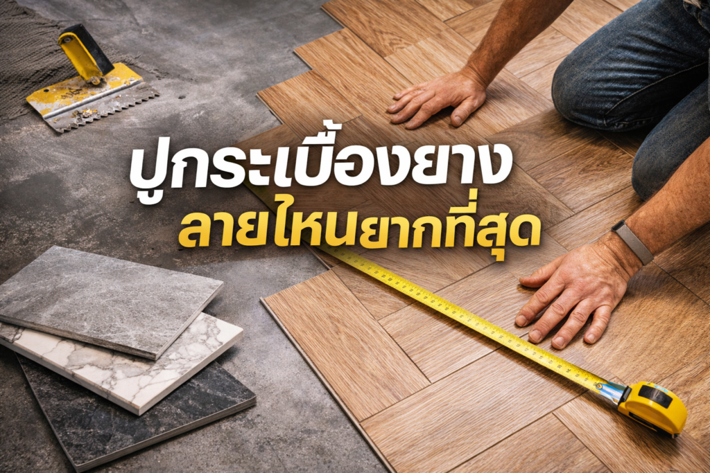 ปูกระเบื้องยางลายไหนยากที่สุด